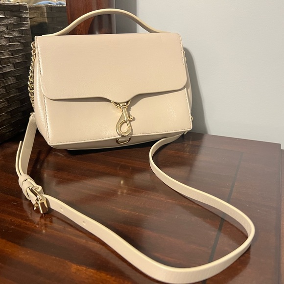 Top handle crossbody Rebecca Minkoff purse in tan leather - Picture 1 of 5